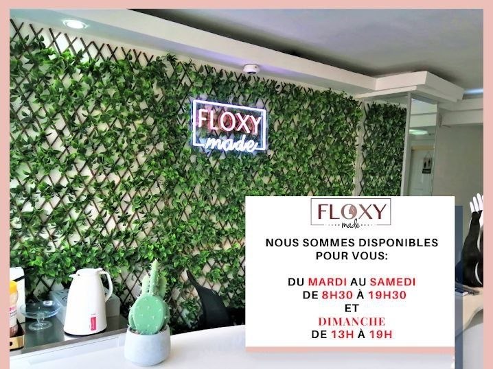 FLOXY MADE - Int&eacute;rieur du salon et horaires d'ouverture